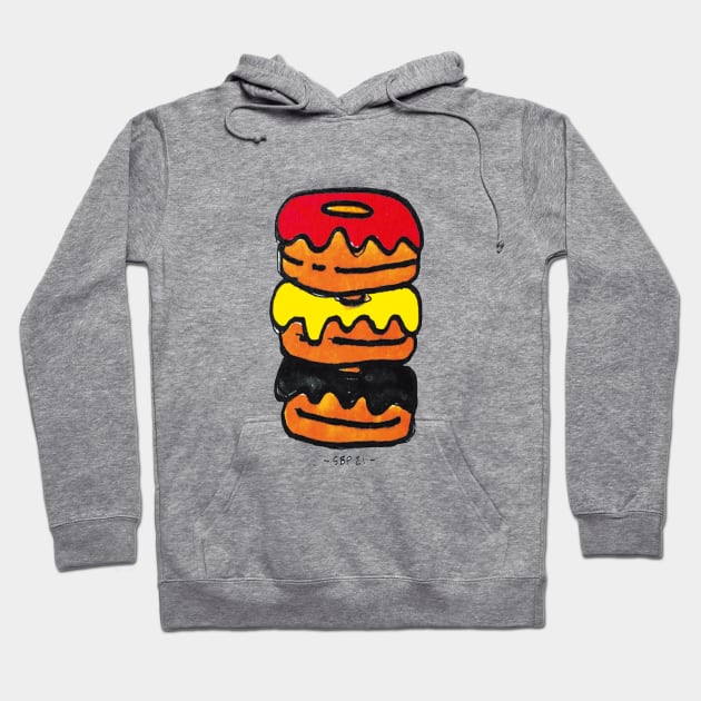 Three Doughnuts Hoodie by SETH BOND PERRY - SBP ART